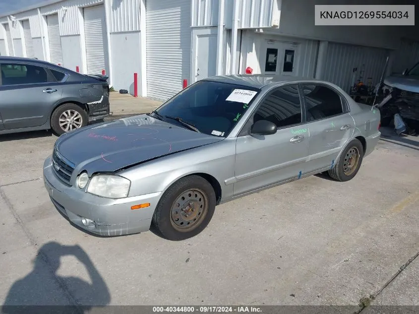 KNAGD1269554034 2005 Kia Optima Ex/Lx