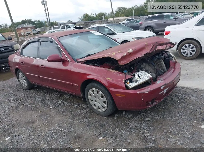 KNAGD126155423770 2005 Kia Optima Ex/Lx