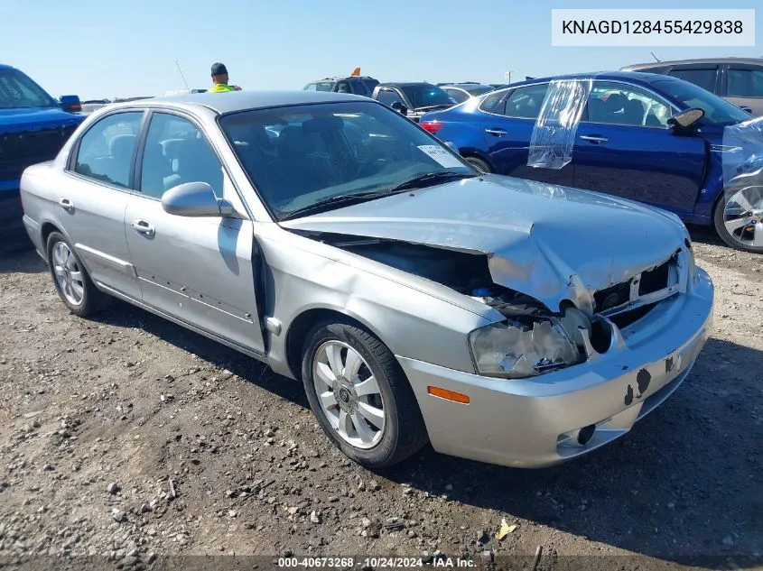 2005 Kia Optima Ex V6/Lx V6 VIN: KNAGD128455429838 Lot: 40673268