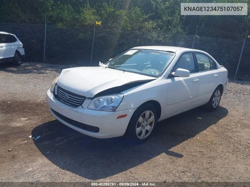 KNAGE123475107057 2007 Kia Optima Lx