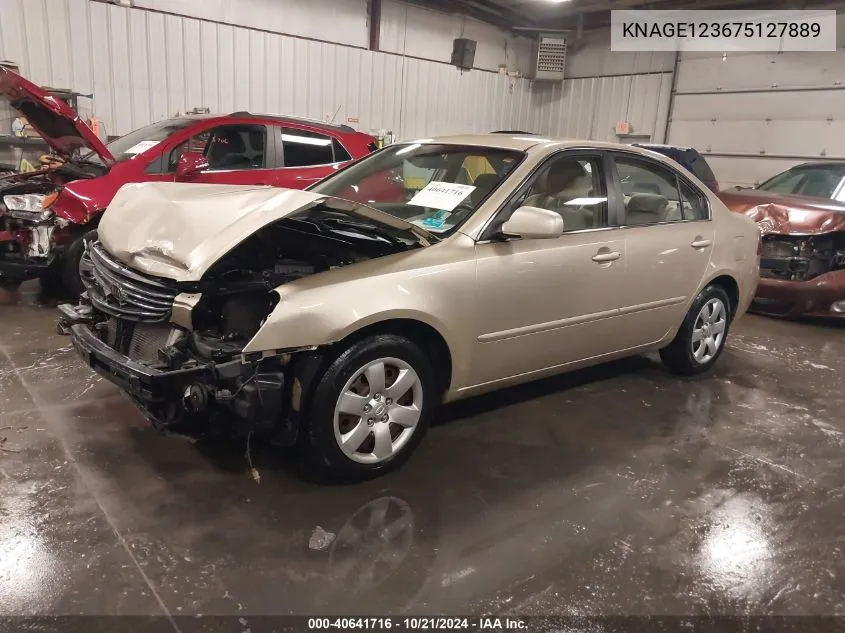 KNAGE123675127889 2007 Kia Optima Lx/Ex