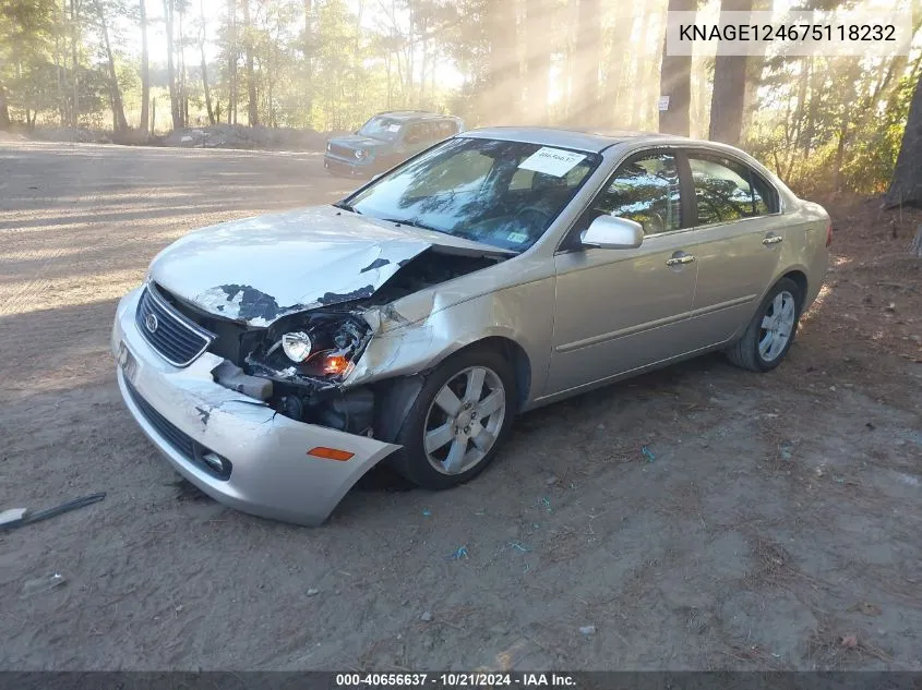 KNAGE124675118232 2007 Kia Optima Ex V6