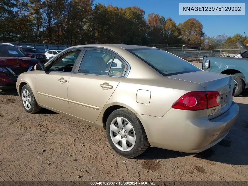 KNAGE123975129992 2007 Kia Optima Lx