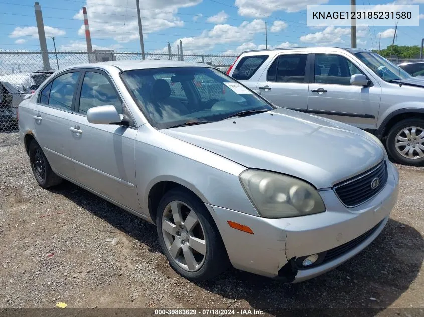 KNAGE123185231580 2008 Kia Optima Lx