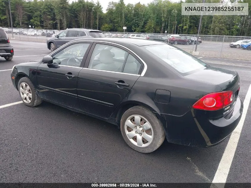 KNAGE123985255187 2008 Kia Optima Lx