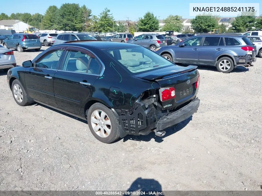 KNAGE124885241175 2008 Kia Optima Lx/Ex