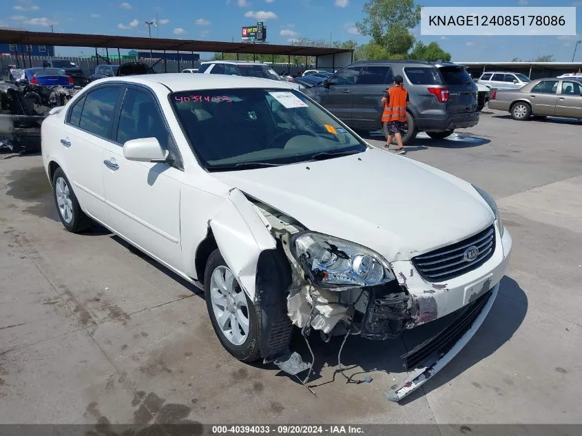 KNAGE124085178086 2008 Kia Optima Ex V6