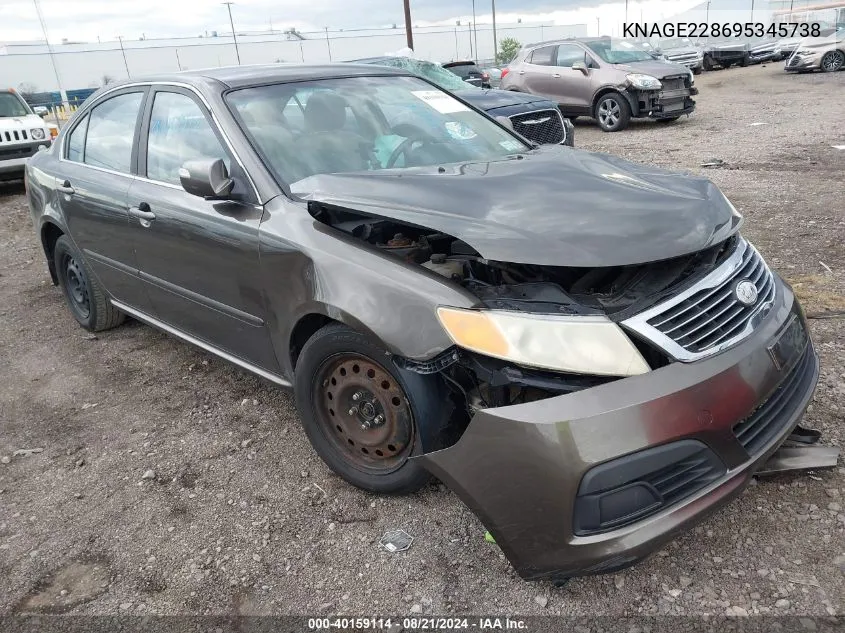 KNAGE228695345738 2009 Kia Optima Lx