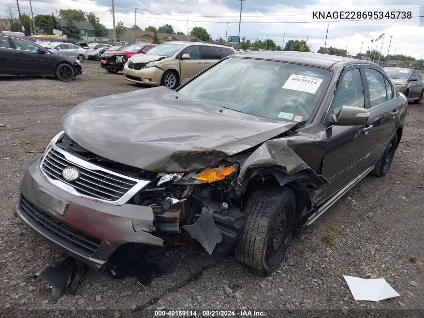 KNAGE228695345738 2009 Kia Optima Lx