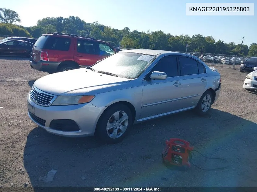 2009 Kia Optima Lx/Ex VIN: KNAGE228195325803 Lot: 40292139