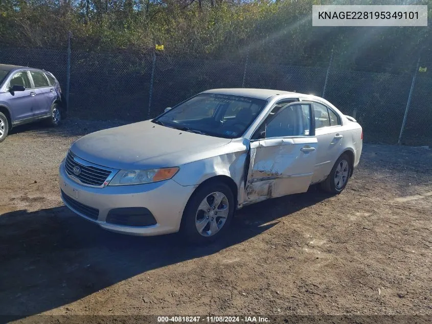 2009 Kia Optima Lx VIN: KNAGE228195349101 Lot: 40818247