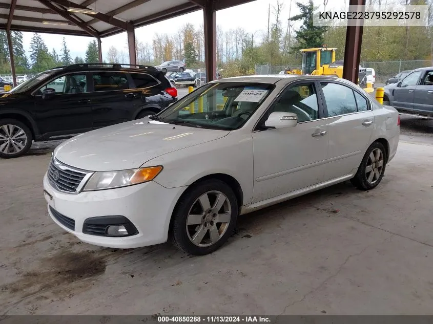 2009 Kia Optima Ex VIN: KNAGE228795292578 Lot: 40850288