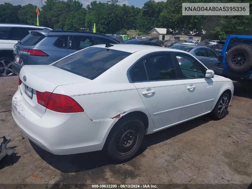 2010 Kia Optima Lx VIN: KNAGG4A80A5395336 Lot: 39632200