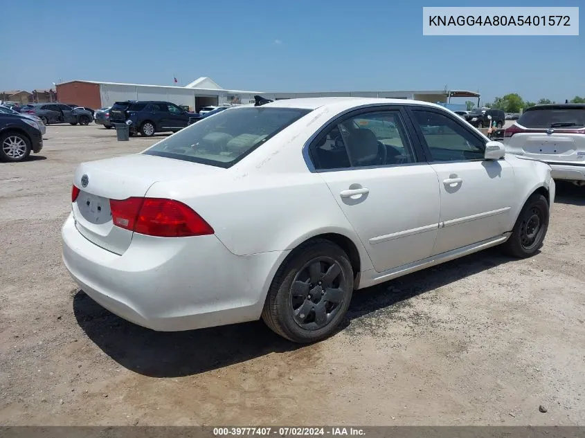 KNAGG4A80A5401572 2010 Kia Optima Lx