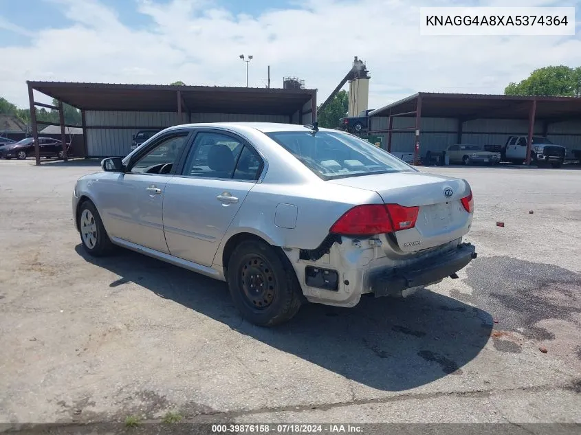 KNAGG4A8XA5374364 2010 Kia Optima Lx