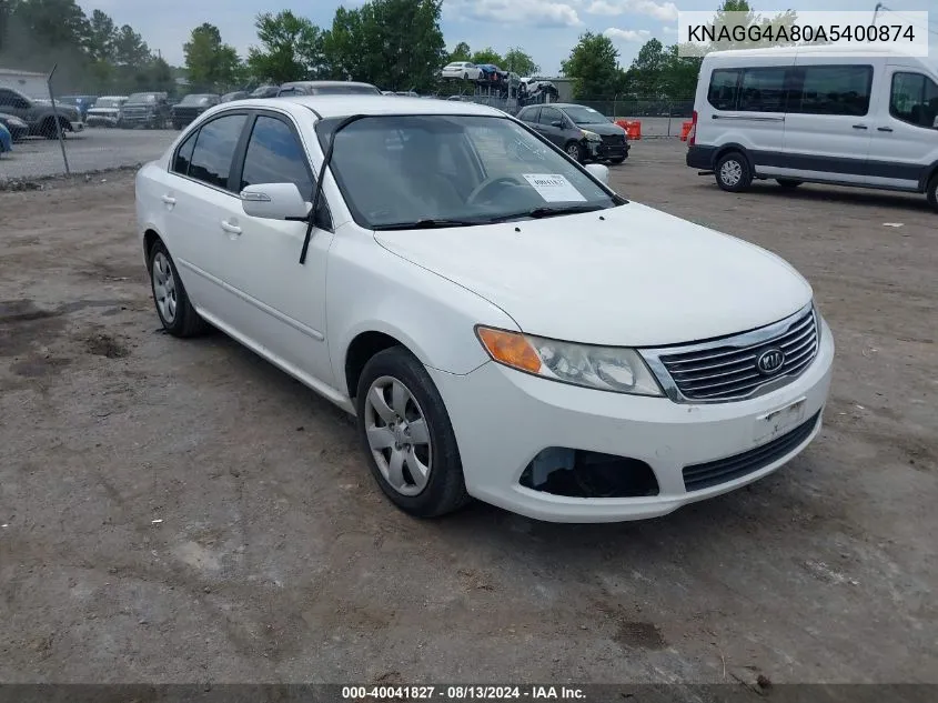 KNAGG4A80A5400874 2010 Kia Optima Lx