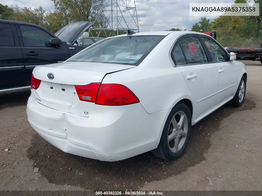 2010 Kia Optima Lx VIN: KNAGG4A89A5375358 Lot: 40392326