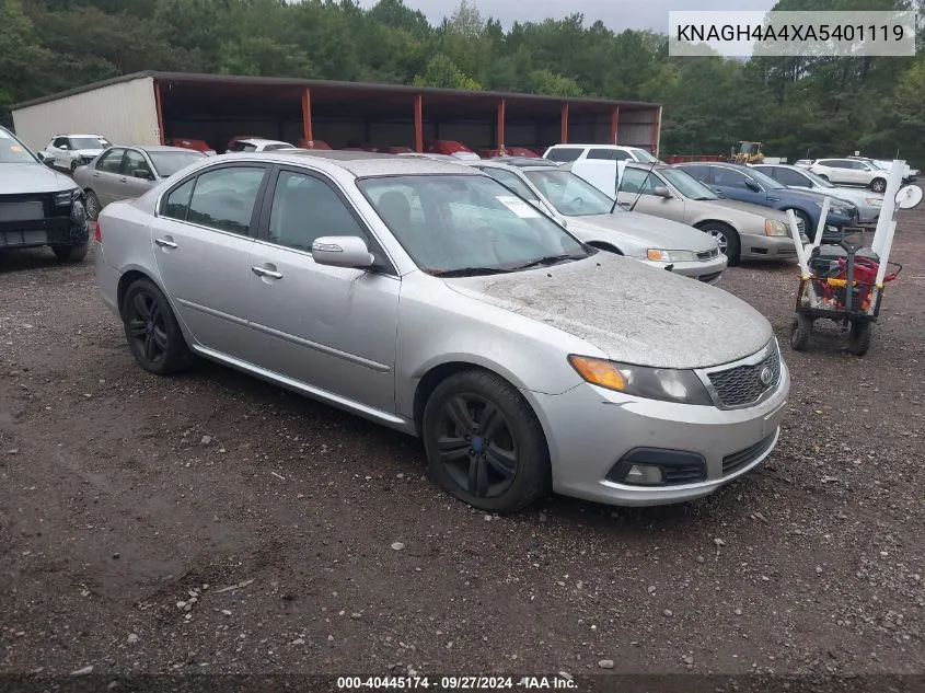 2010 Kia Optima Sx V6 VIN: KNAGH4A4XA5401119 Lot: 40445174