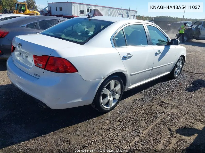 2010 Kia Optima Ex V6 VIN: KNAGH4A43A5411037 Lot: 40611957