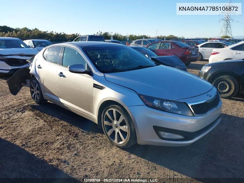 2011 Kia Optima Ex/Sx VIN: KNAGN4A77B5106872 Lot: 12109765