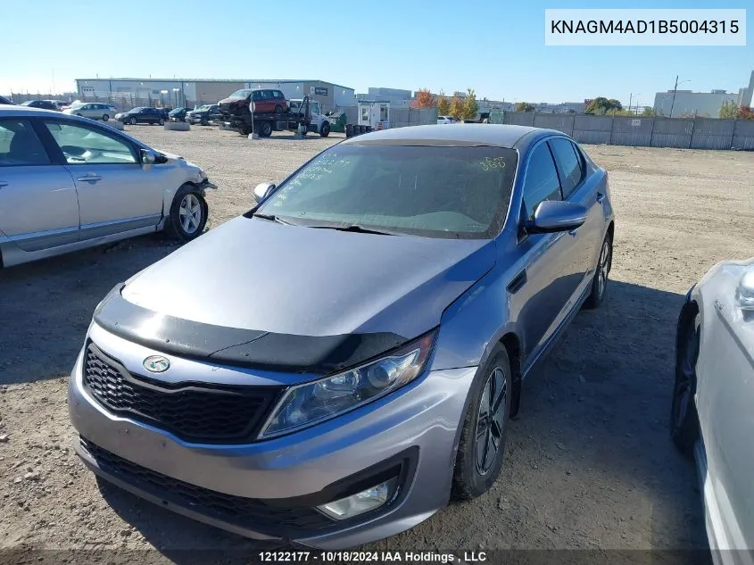 2011 Kia Optima VIN: KNAGM4AD1B5004315 Lot: 12122177