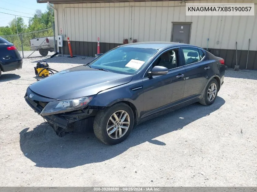 2011 Kia Optima Lx VIN: KNAGM4A7XB5190057 Lot: 39288690