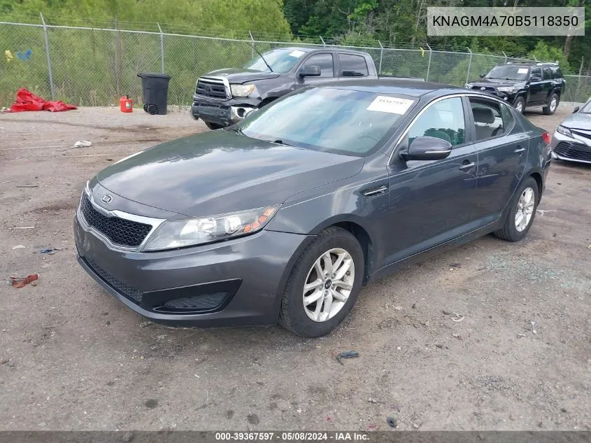 2011 Kia Optima Lx VIN: KNAGM4A70B5118350 Lot: 39367597