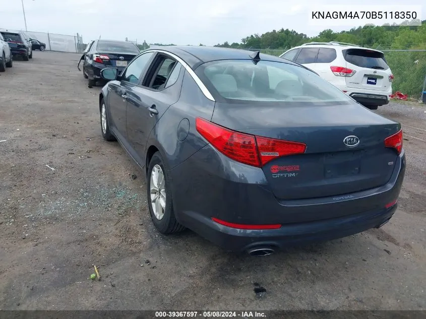 2011 Kia Optima Lx VIN: KNAGM4A70B5118350 Lot: 39367597