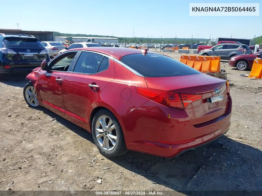 2011 Kia Optima Ex VIN: KNAGN4A72B5064465 Lot: 39750857