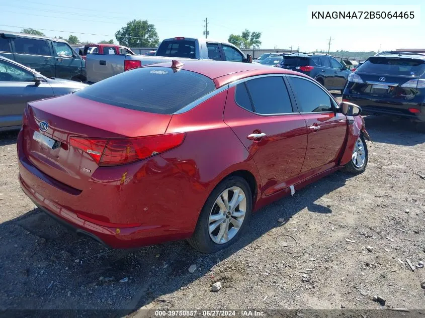 2011 Kia Optima Ex VIN: KNAGN4A72B5064465 Lot: 39750857