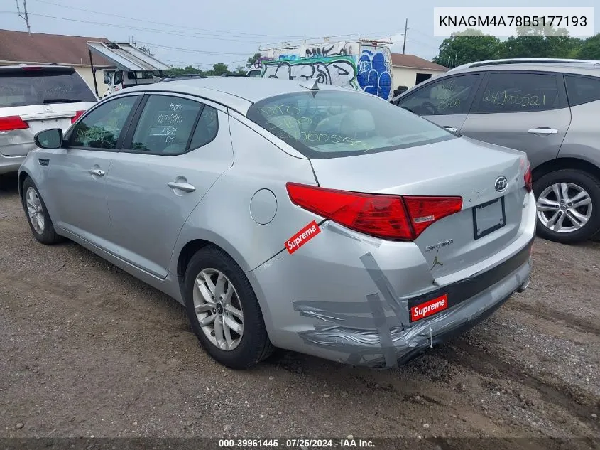 KNAGM4A78B5177193 2011 Kia Optima Lx