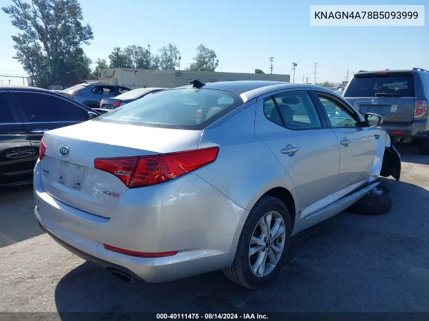 2011 Kia Optima Ex VIN: KNAGN4A78B5093999 Lot: 40111475