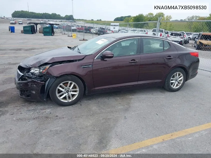 2011 Kia Optima Lx VIN: KNAGM4A7XB5098530 Lot: 40148523