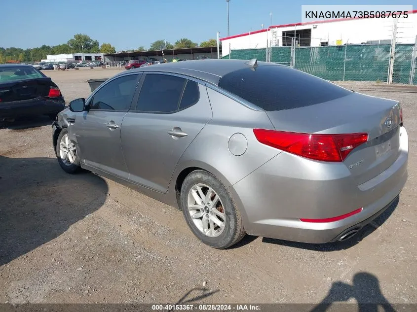 2011 Kia Optima Lx VIN: KNAGM4A73B5087675 Lot: 40153367