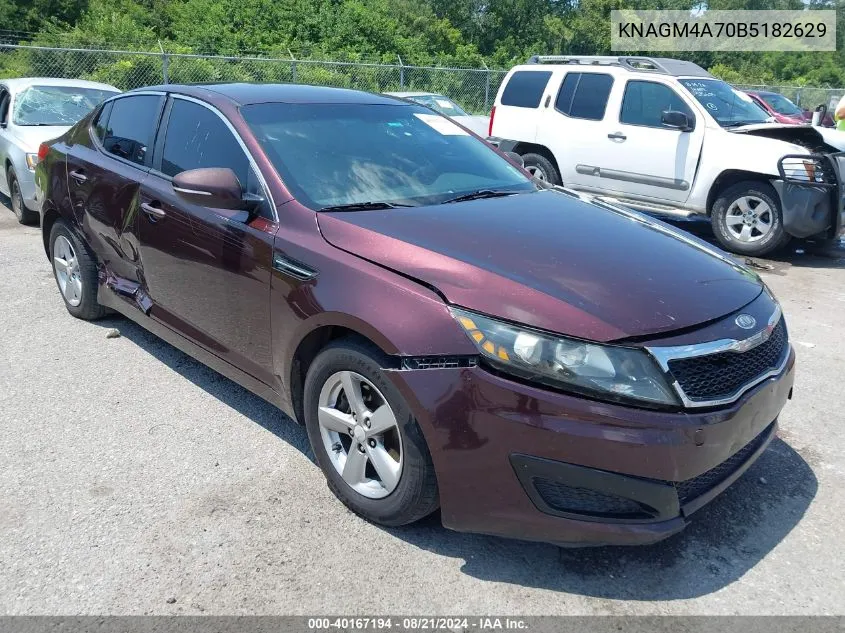 2011 Kia Optima Lx VIN: KNAGM4A70B5182629 Lot: 40167194