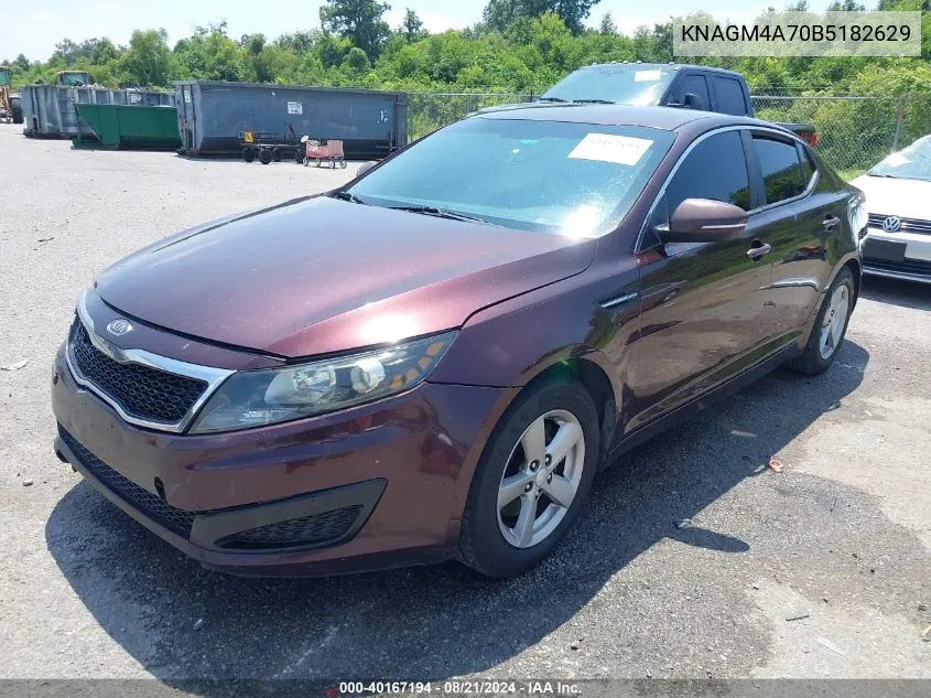 2011 Kia Optima Lx VIN: KNAGM4A70B5182629 Lot: 40167194