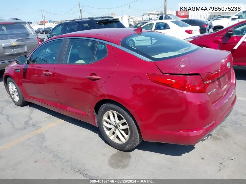 2011 Kia Optima Lx VIN: KNAGM4A79B5075238 Lot: 40197146