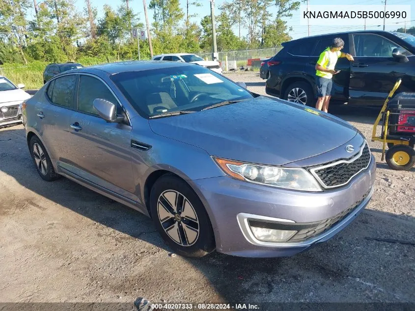 2011 Kia Optima Hybrid Ex VIN: KNAGM4AD5B5006990 Lot: 40207333