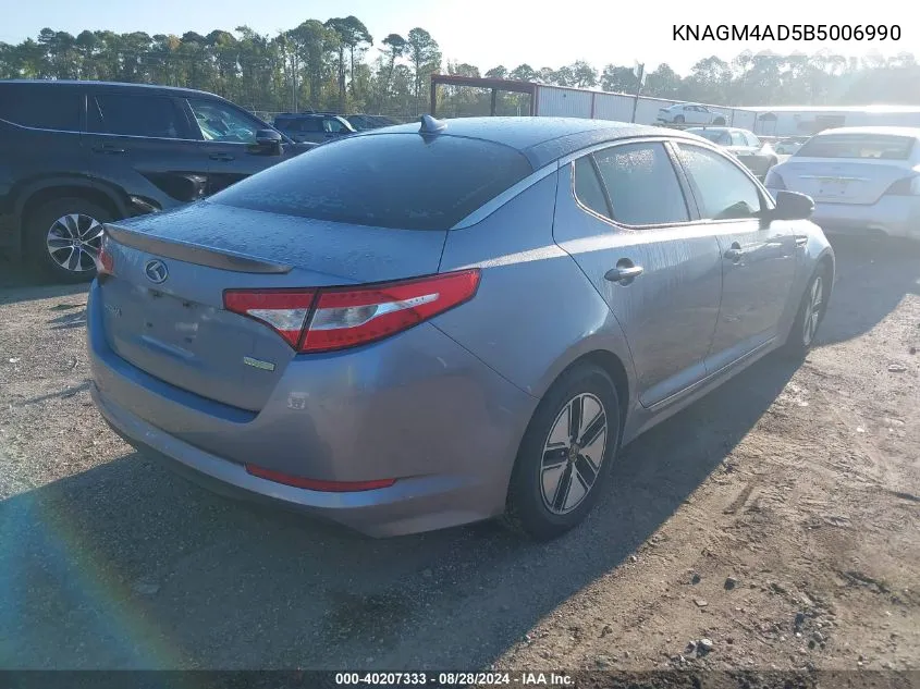 2011 Kia Optima Hybrid Ex VIN: KNAGM4AD5B5006990 Lot: 40207333