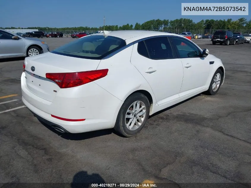 2011 Kia Optima Lx VIN: KNAGM4A72B5073542 Lot: 40219271