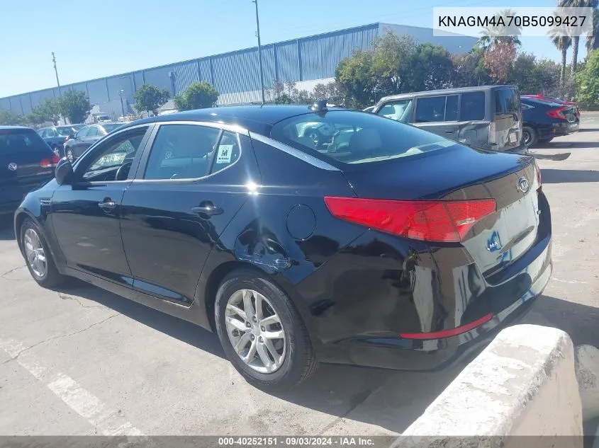 2011 Kia Optima Lx VIN: KNAGM4A70B5099427 Lot: 40252151