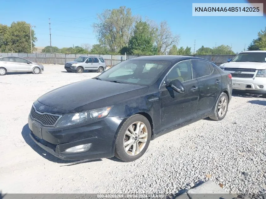 2011 Kia Optima Ex Turbo VIN: KNAGN4A64B5142025 Lot: 40268269