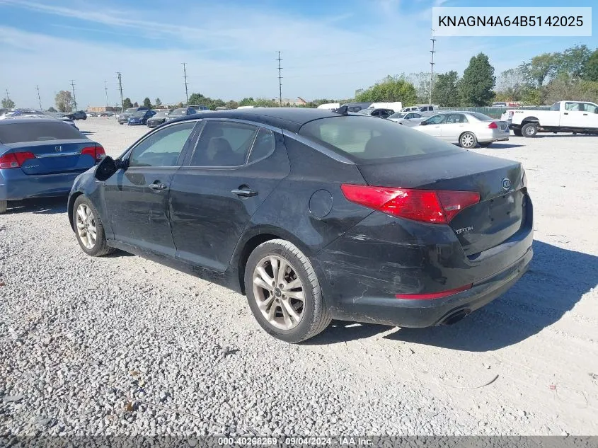 2011 Kia Optima Ex Turbo VIN: KNAGN4A64B5142025 Lot: 40268269