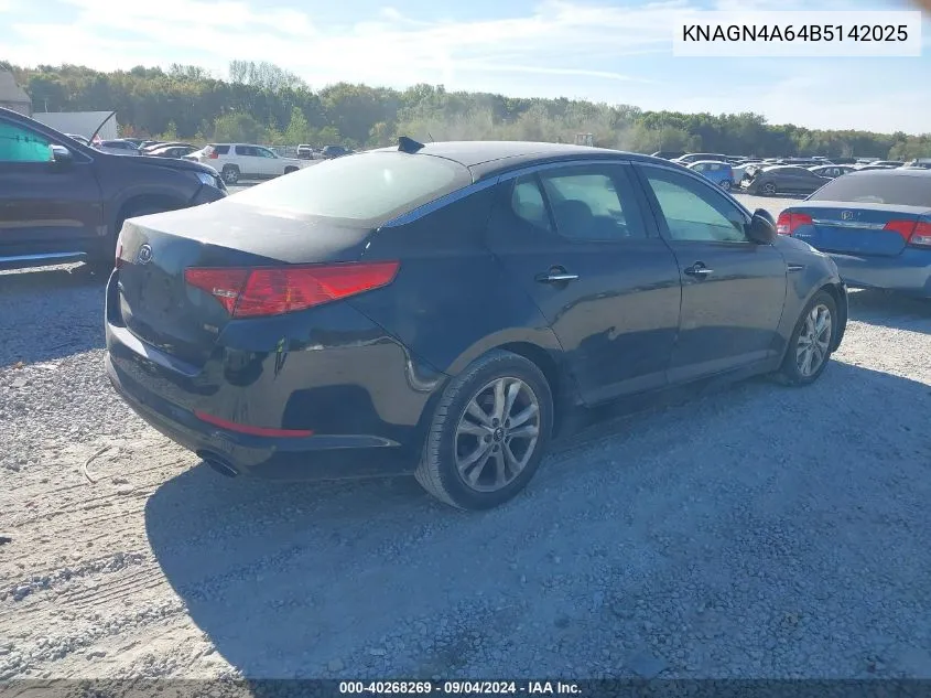 2011 Kia Optima Ex Turbo VIN: KNAGN4A64B5142025 Lot: 40268269