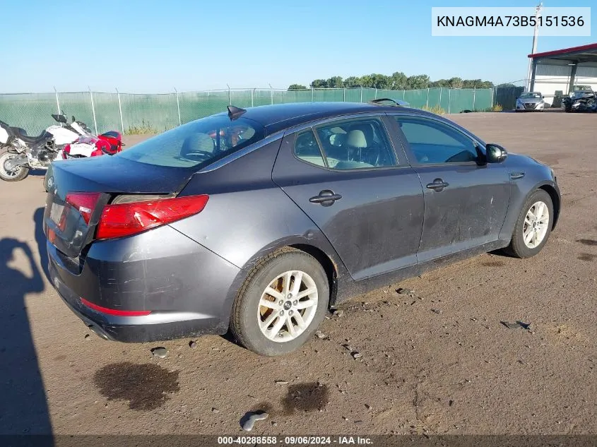 2011 Kia Optima Lx VIN: KNAGM4A73B5151536 Lot: 40288558