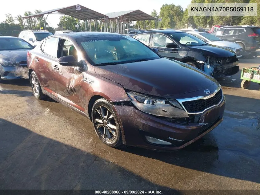 2011 Kia Optima Ex VIN: KNAGN4A70B5059118 Lot: 40288960