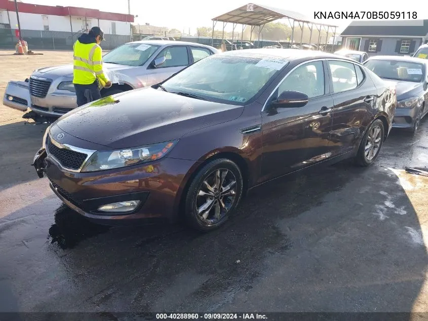 2011 Kia Optima Ex VIN: KNAGN4A70B5059118 Lot: 40288960