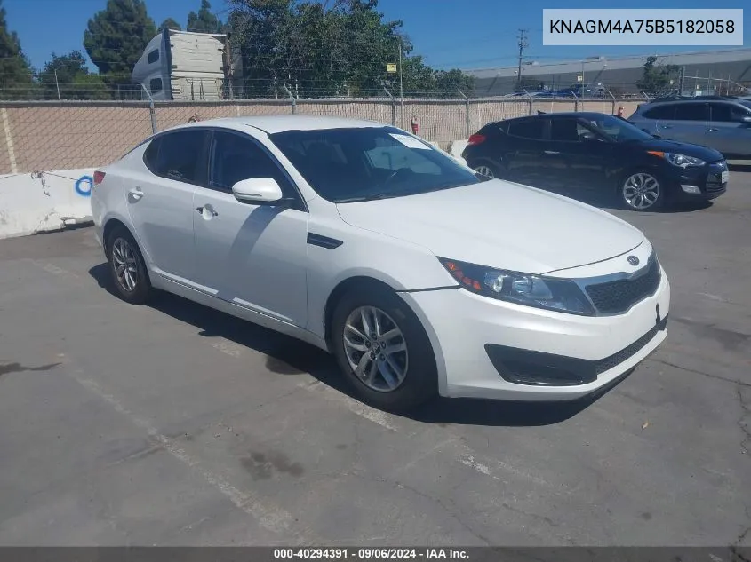 2011 Kia Optima Lx VIN: KNAGM4A75B5182058 Lot: 40294391