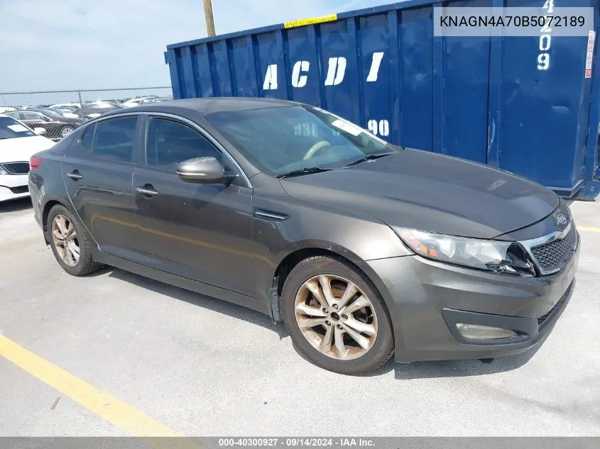 KNAGN4A70B5072189 2011 Kia Optima Ex