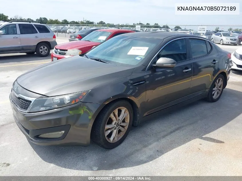 2011 Kia Optima Ex VIN: KNAGN4A70B5072189 Lot: 40300927